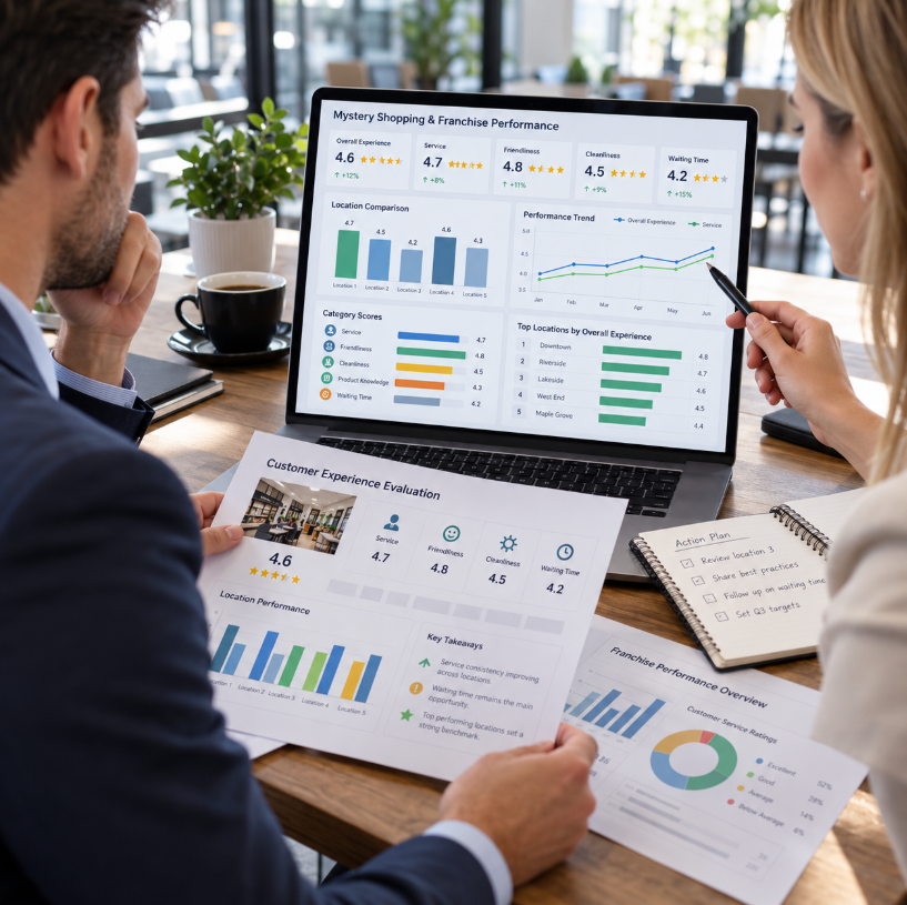 Mystery Shopping im Franchise Auswertung