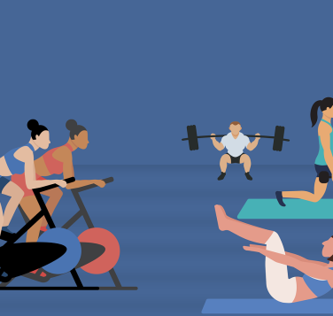 Menschen im Fitness-Studio